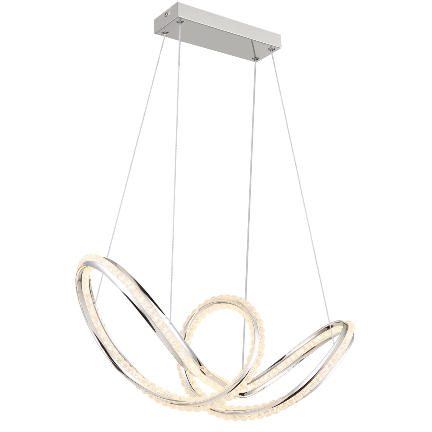 Globo - Lustră LED reglabilă pe cablu LED/45W/230V 2700-6000K crom lucios + telecomandă