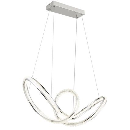 Globo - Lustră LED reglabilă pe cablu LED/45W/230V 2700-6000K crom lucios + telecomandă