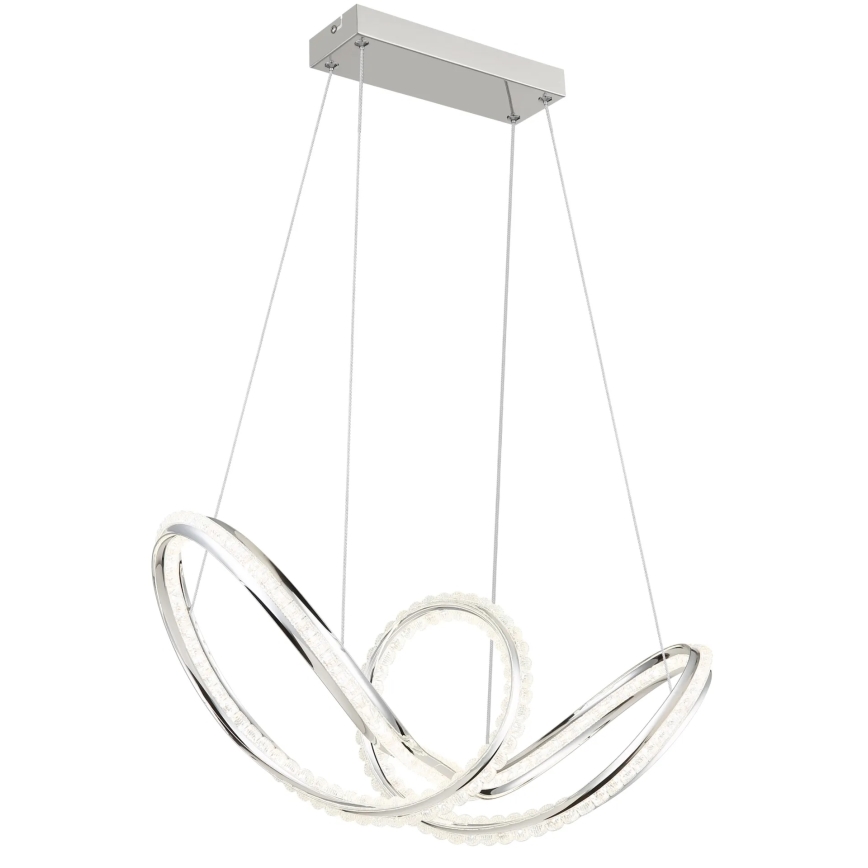 Globo - Lustră LED reglabilă pe cablu LED/45W/230V 2700-6000K crom lucios + telecomandă