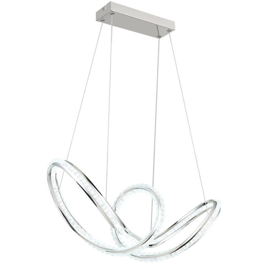 Globo - Lustră LED reglabilă pe cablu LED/45W/230V 2700-6000K crom lucios + telecomandă