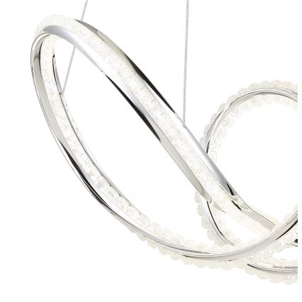 Globo - Lustră LED reglabilă pe cablu LED/45W/230V 2700-6000K crom lucios + telecomandă
