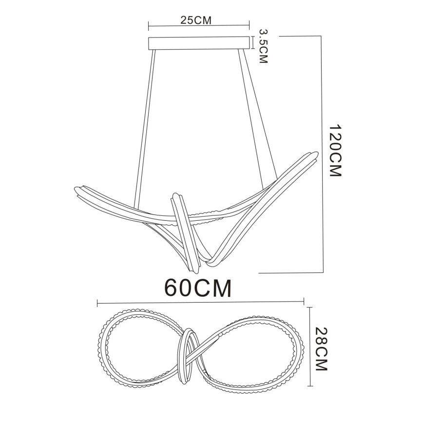 Globo - Lustră LED reglabilă pe cablu LED/45W/230V 2700-6000K crom lucios + telecomandă