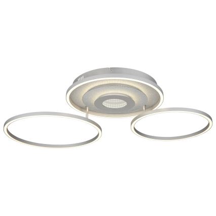 Globo - Plafonieră LED dimabilă LED/40W/230V 2700-6500K 57x99,2 cm argintie + telecomandă