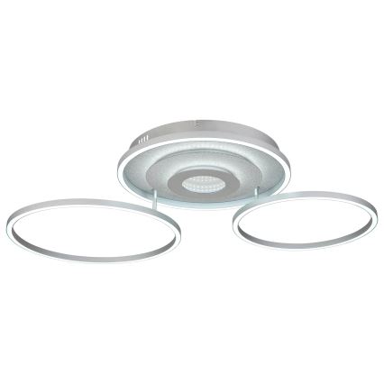 Globo - Plafonieră LED dimabilă LED/40W/230V 2700-6500K 57x99,2 cm argintie + telecomandă