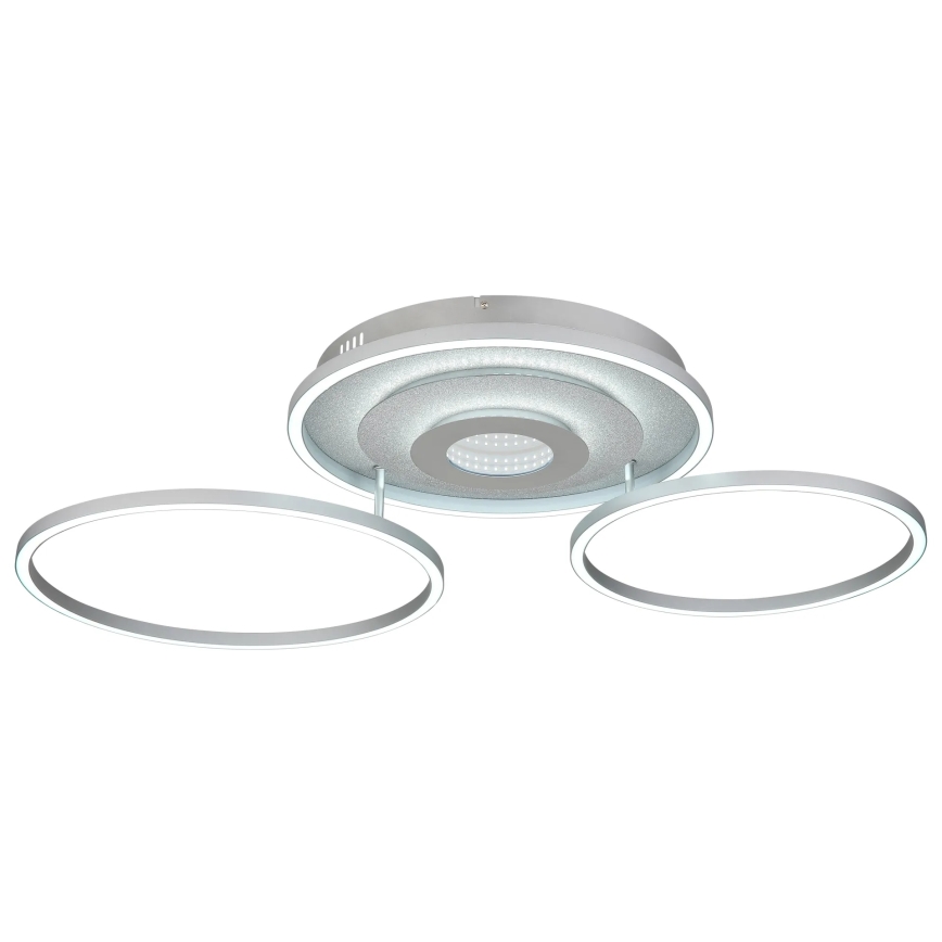 Globo - Plafonieră LED dimabilă LED/40W/230V 2700-6500K 57x99,2 cm argintie + telecomandă