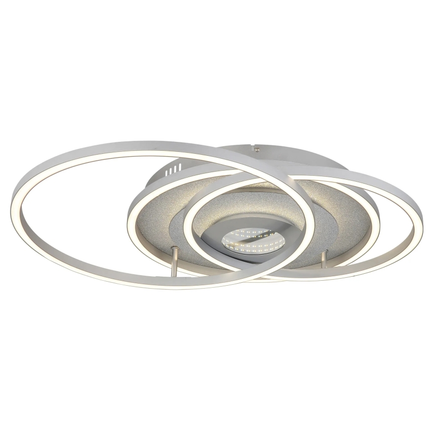 Globo - Plafonieră LED dimabilă LED/40W/230V 2700-6500K 57x99,2 cm argintie + telecomandă