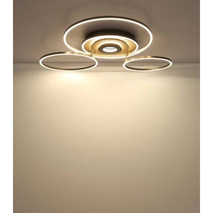 Globo - Plafonieră LED reglabilă LED/60W/230V 2700-6500K 80,8x99,2 cm alamă + telecomandă