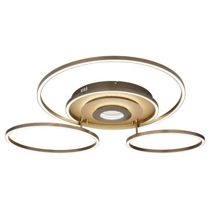 Globo - Plafonieră LED reglabilă LED/60W/230V 2700-6500K 80,8x99,2 cm alamă + telecomandă