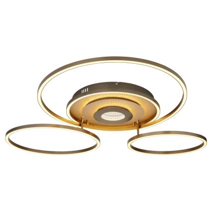 Globo - Plafonieră LED reglabilă LED/60W/230V 2700-6500K 80,8x99,2 cm alamă + telecomandă