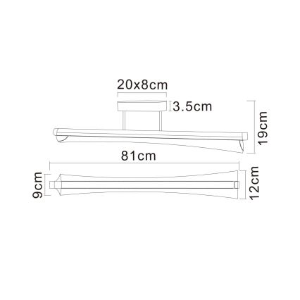Globo - Lustră LED pe tijă LED/28W/230V 2700/4000/6000K