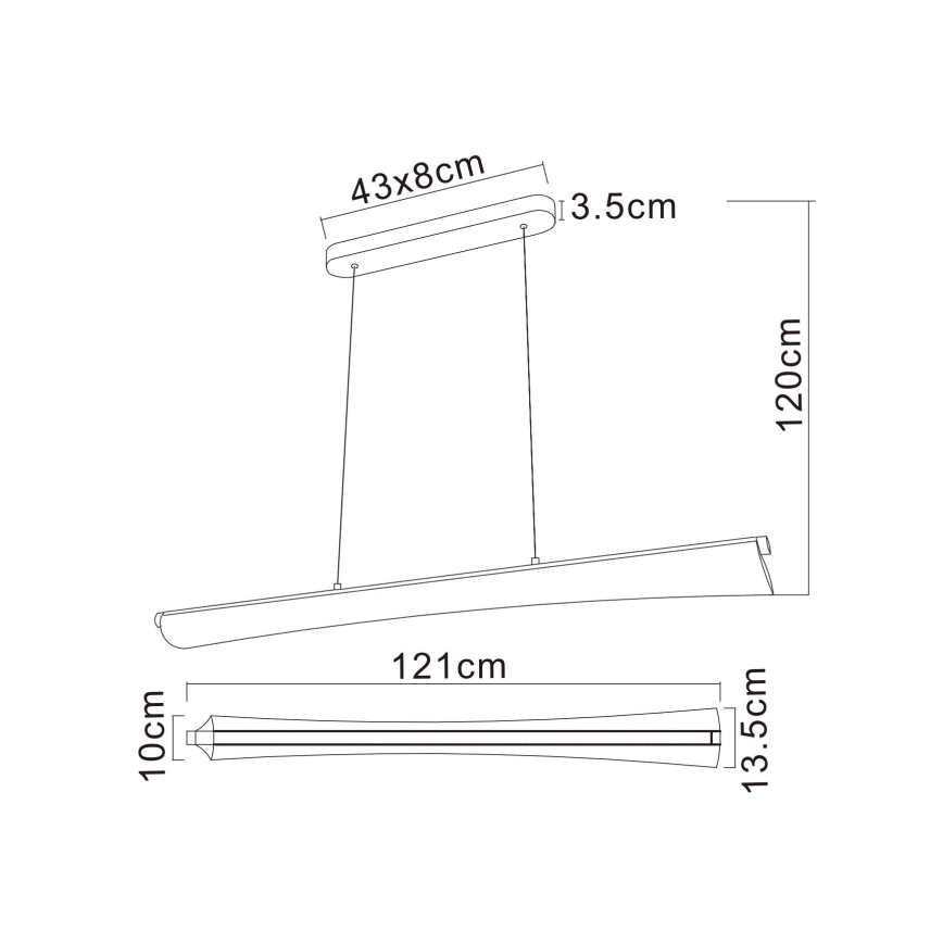 Globo - Lustră LED suspendată pe cablu LED/36W/230V 2700/4000/6000K