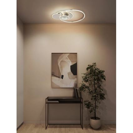 Globo - Plafonieră LED reglabilă LED/24W/230V 2700-6000K argintie + telecomandă