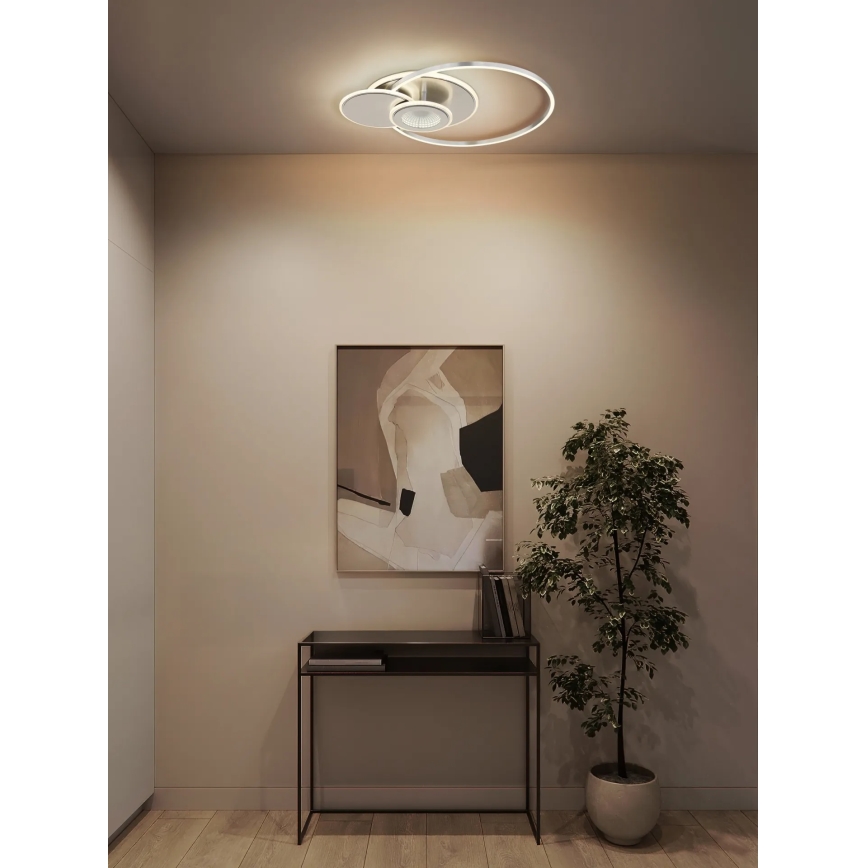 Globo - Plafonieră LED reglabilă LED/24W/230V 2700-6000K argintie + telecomandă