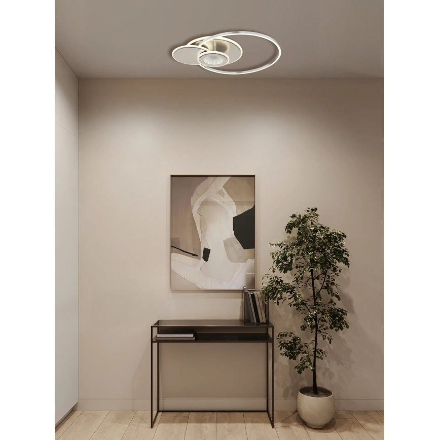 Globo - Plafonieră LED reglabilă LED/24W/230V 2700-6000K argintie + telecomandă