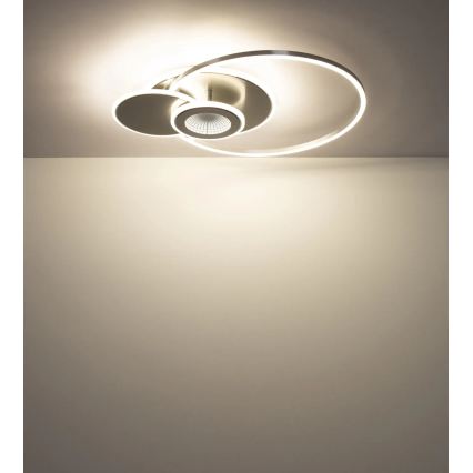 Globo - Plafonieră LED reglabilă LED/24W/230V 2700-6000K argintie + telecomandă