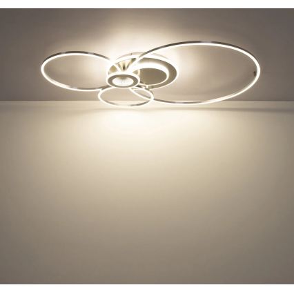Globo - Plafonieră LED dimabilă LED/36W/230V 2700-6500K argintie + telecomandă