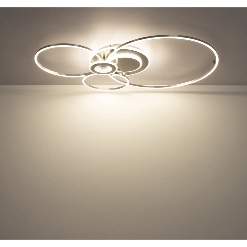 Globo - Plafonieră LED dimabilă LED/36W/230V 2700-6500K argintie + telecomandă