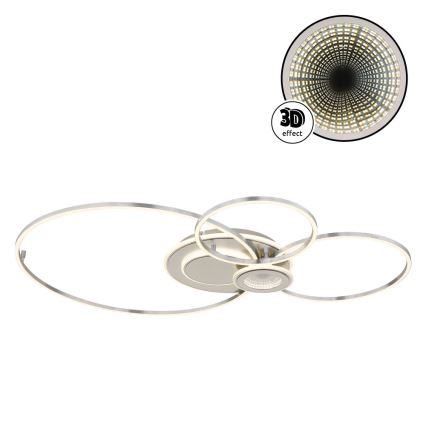 Globo - Plafonieră LED dimabilă LED/36W/230V 2700-6500K argintie + telecomandă