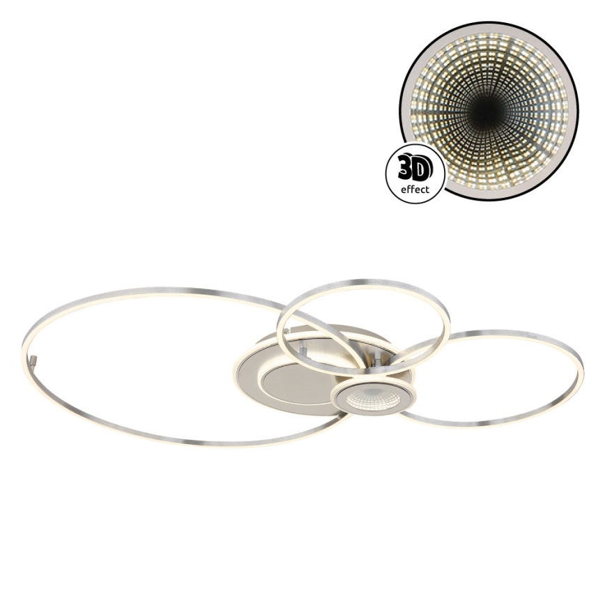 Globo - Plafonieră LED dimabilă LED/36W/230V 2700-6500K argintie + telecomandă
