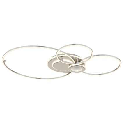 Globo - Plafonieră LED dimabilă LED/36W/230V 2700-6500K argintie + telecomandă