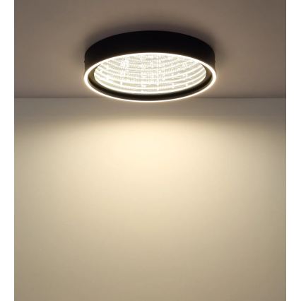 Globo - Lampă de tavan LED dimabilă LED/40W/230V 2700-6500K Ø 51,5 cm neagră + telecomandă