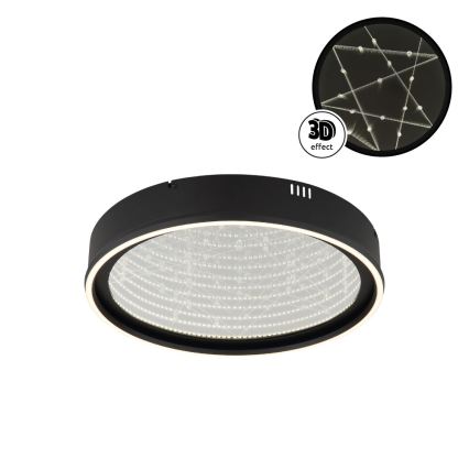 Globo - Lampă de tavan LED dimabilă LED/40W/230V 2700-6500K Ø 51,5 cm neagră + telecomandă