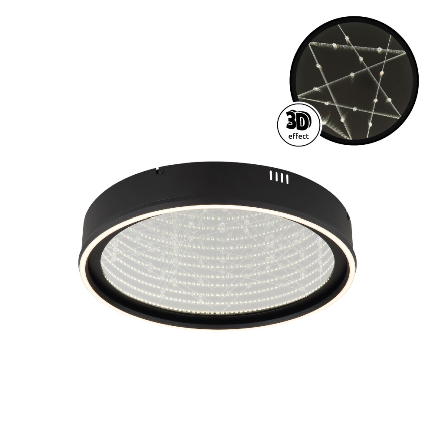 Globo - Lampă de tavan LED dimabilă LED/40W/230V 2700-6500K Ø 51,5 cm neagră + telecomandă