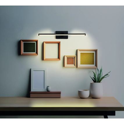 Globo - Lampă LED reîncărcabilă pentru tablouri LED/3,5W/5V 40 cm 3600 mAh neagră