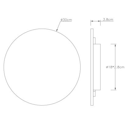 Globo - LED Aplică de perete LED/14W/230V 3000K
