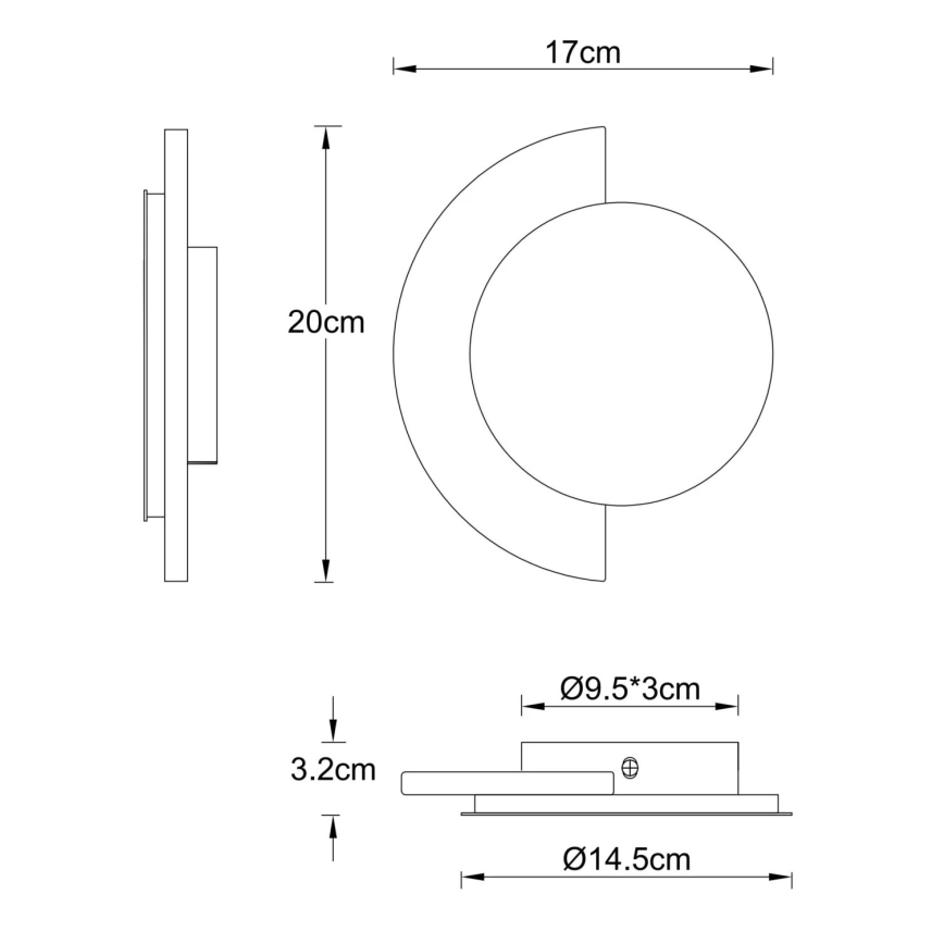 Globo - Aplica de perete LED/8W/230V 3000K