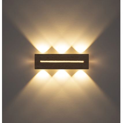 Globo - Aplică de perete LED/17W/230V 3000K 40 cm travertin