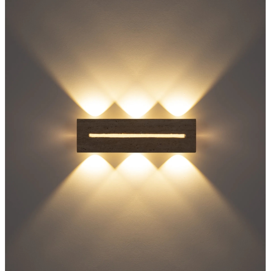Globo - Aplică de perete LED/17W/230V 3000K 40 cm travertin