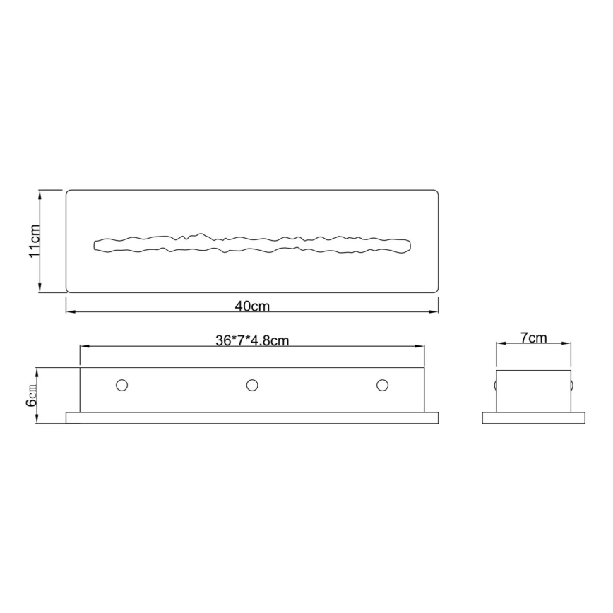 Globo - Aplică de perete LED/17W/230V 3000K 40 cm travertin