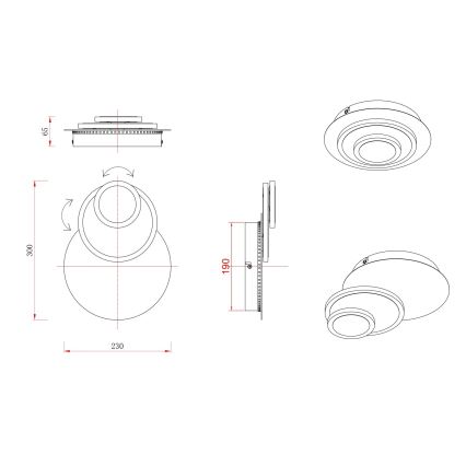 Globo - Plafonieră LED/20W/230V 3000K