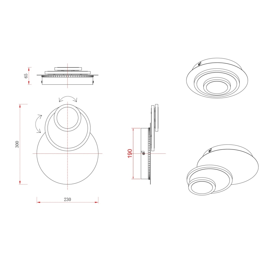 Globo - Plafonieră LED/20W/230V 3000K