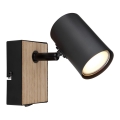 Globo - Aplică spot de perete 1xGU10/25W/230V, negru/maro