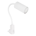 Globo - Aplică spot de perete cu priză 1xGU10/35W/230V albă