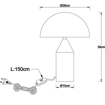 Globo - Lampă de masă 2xE27/40W/230V