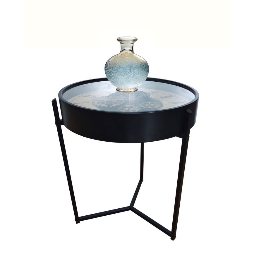 Globo - Masă de cafea Ø 49 cm neagră