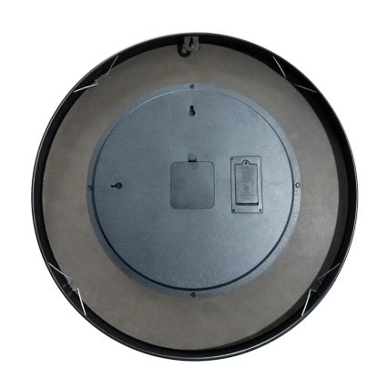 Globo - Masă de cafea cu ceas, Ø 49 cm, neagră