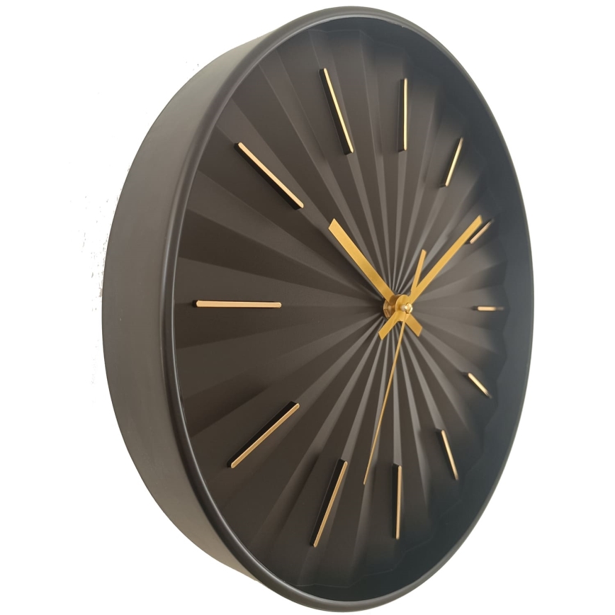 Ceas de perete Globo, Ø 30,5 cm, 1x baterie AA, negru