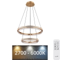 Globo - Candelabru cu cristale LED reglabil pe cablu LED/78W/230V 2700K-6000K + telecomandă