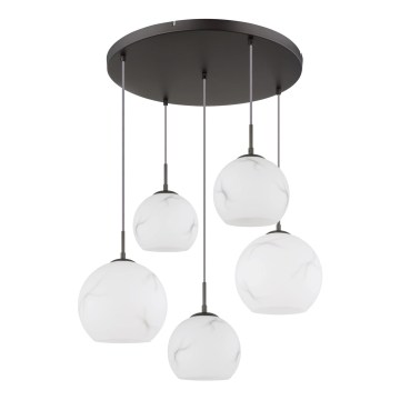 Globo - Candelabru suspendat pe cablu, 5x E27/60W/230V, diam. 75 cm
