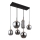 Globo - Candelabru suspendat pe cablu 6xE27/40W/230V negru
