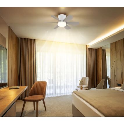 Globo - Ventilator de tavan LED dimabil LED/5W/230V 2700-6500K bej + telecomandă