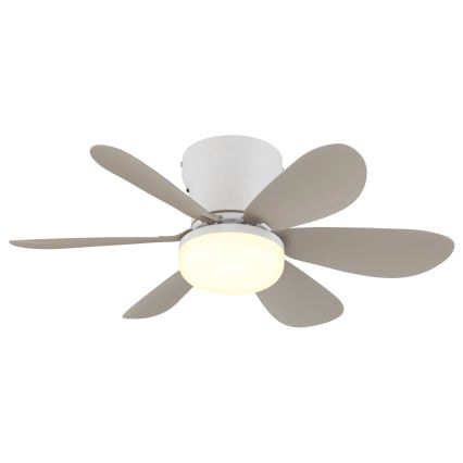 Globo - Ventilator de tavan LED dimabil LED/5W/230V 2700-6500K bej + telecomandă