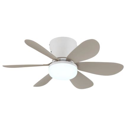 Globo - Ventilator de tavan LED dimabil LED/5W/230V 2700-6500K bej + telecomandă
