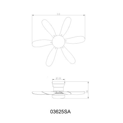 Globo - Ventilator de tavan LED dimabil LED/5W/230V 2700-6500K bej + telecomandă