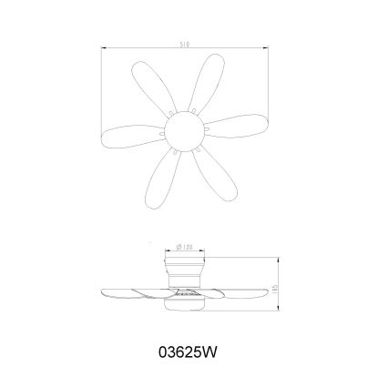 Globo - Ventilator de tavan LED cu reglaj al luminozității LED/5W/230V 2700-6500K alb + telecomandă