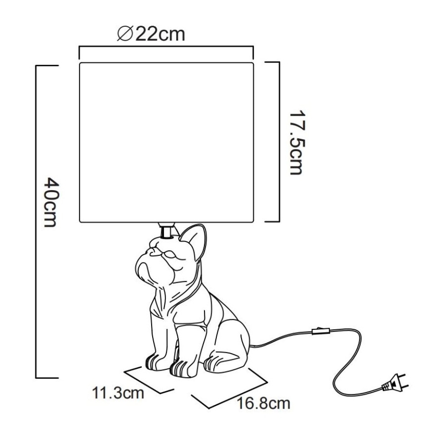 Globo - Lampă de masă 1xE27/60W/230V